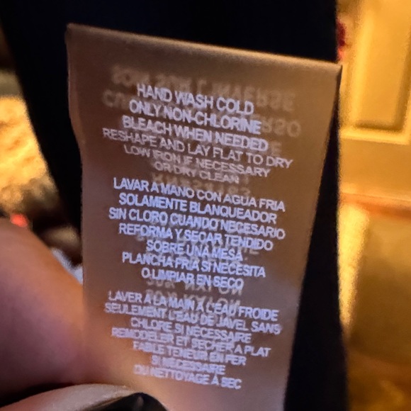 Calvin Klein Black Turtleneck Sweater white ruffle trim at neck cuffs bottom XL - Picture 8 of 8